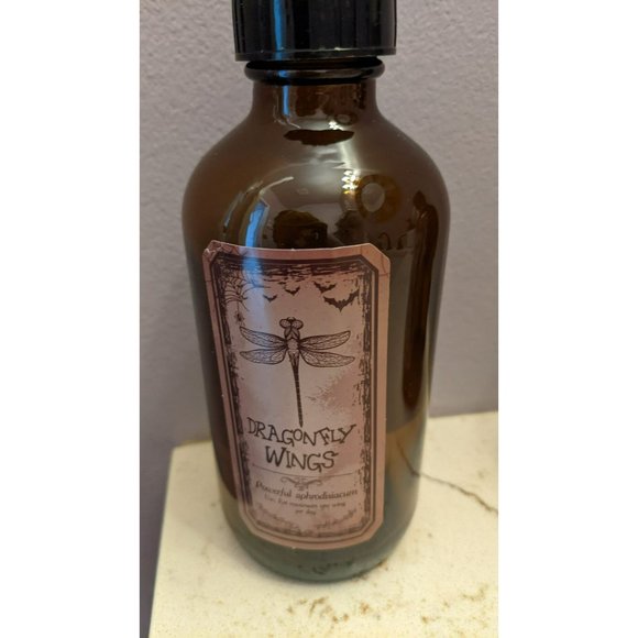 Two New Brown Bottle Apothecary Bottles Dragonfly wings Air of‎ wild dog - Picture 2 of 3